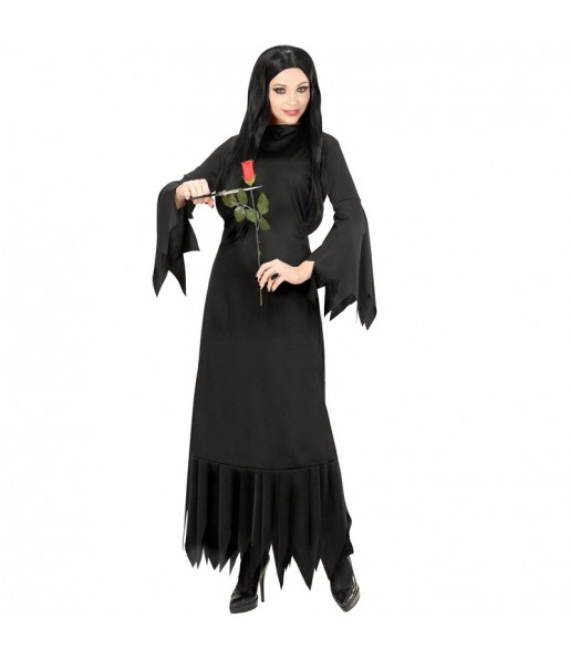 Disfraz de Vampiresa Morticia para mujer