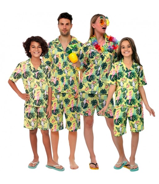 Disfraces Hawaianos Tropicales para grupos y familias