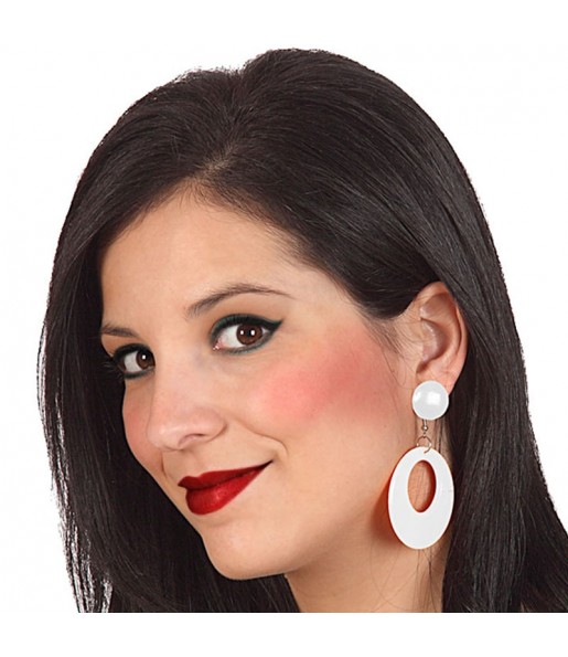 Pendientes Sevillana blancos