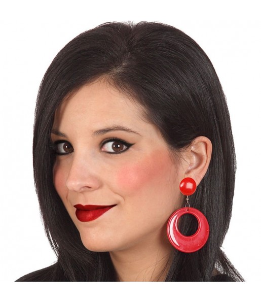 Pendientes Sevillana rojos