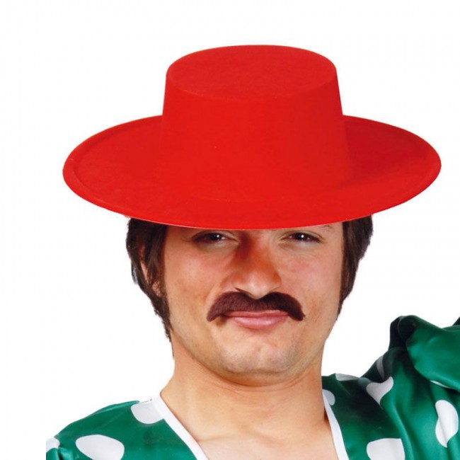 Sombrero de Copa para Fiesta o Disfraz Color Rojo