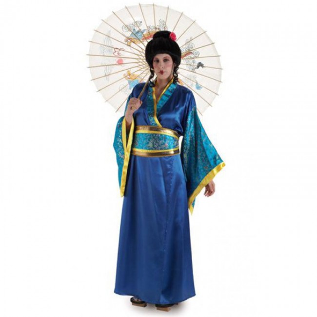 Disfraz de Geisha Azul para mujer - Envío en 24h