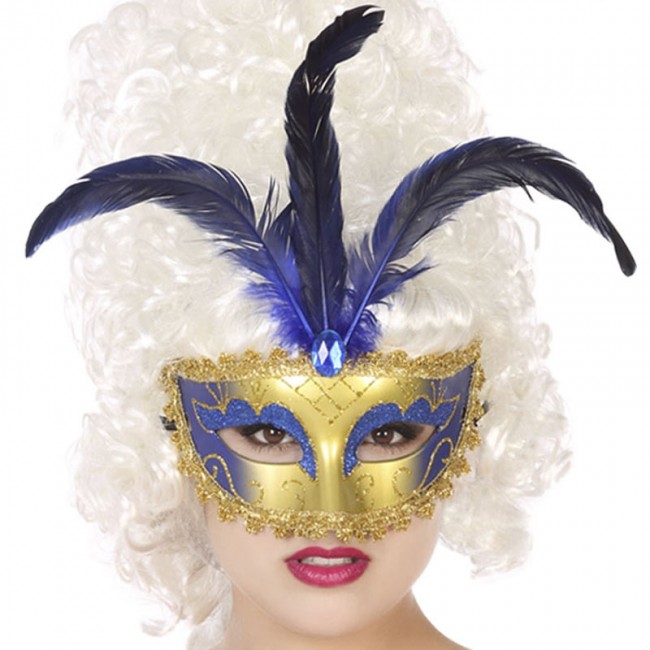 Elegante máscara de Mardi Gras para mujer, disfraz de Halloween, fiesta de  plumas, máscaras venecianas de Mardi Gras, máscara burlesque, color negro