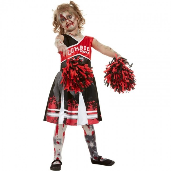 Disfraz de Animadora Rojo y Negro para niña