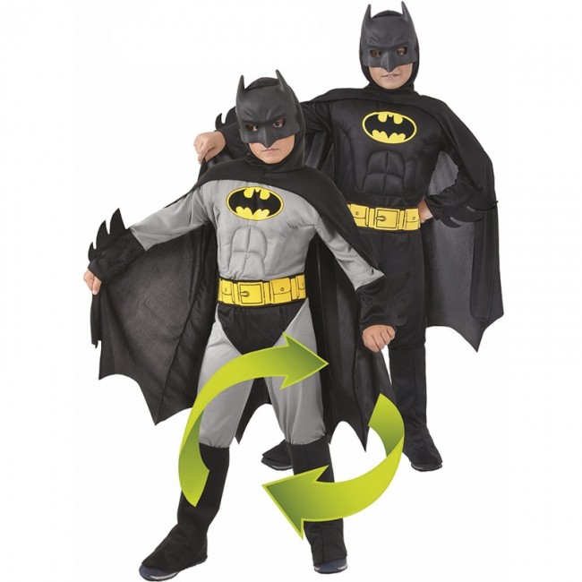 ▷ Disfraz Batman musculoso reversible para Niño
