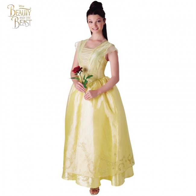 Disney vestido de Bella para mujer de gran calidad, disfraz de adulto