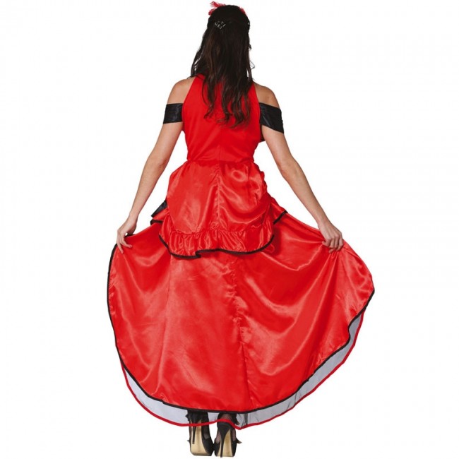Disfraz de Burlesque Can-can rojo para mujer
