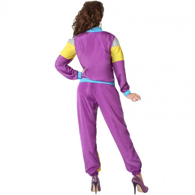 Disfraz chándal años 80 violeta mujer: Disfraces adultos,y disfraces  originales baratos - Vegaoo
