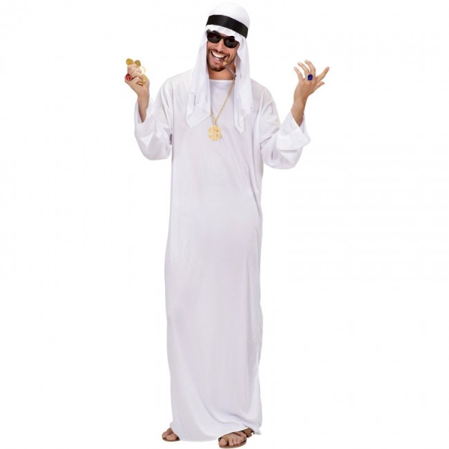 Umorden-Disfraz de jeque árabe de Arabia para hombres, disfraz de