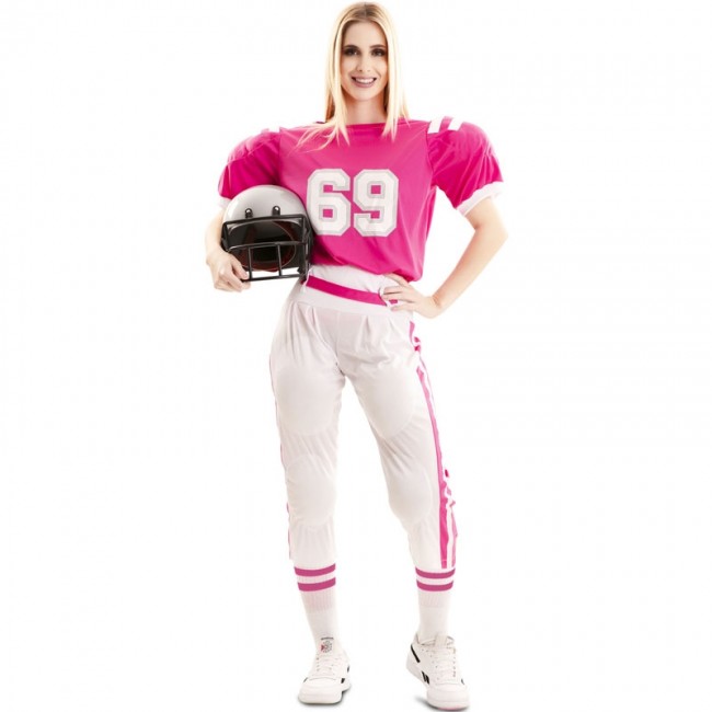 ▷ Disfraz Jugadora de Rugby rosa para Mujer