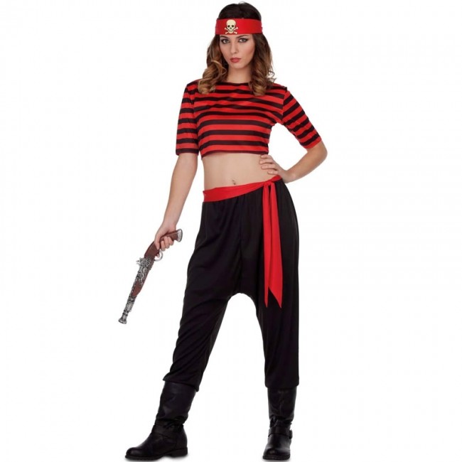 My Other Me Disfraz de Pirata a rayas para Mujer M/L