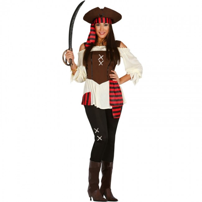 ▷ Disfraz Pirata con sombrero para Mujer
