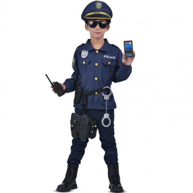 Hojalis Disfraz de Policia, Policía Disfraz Niño con Accesorios