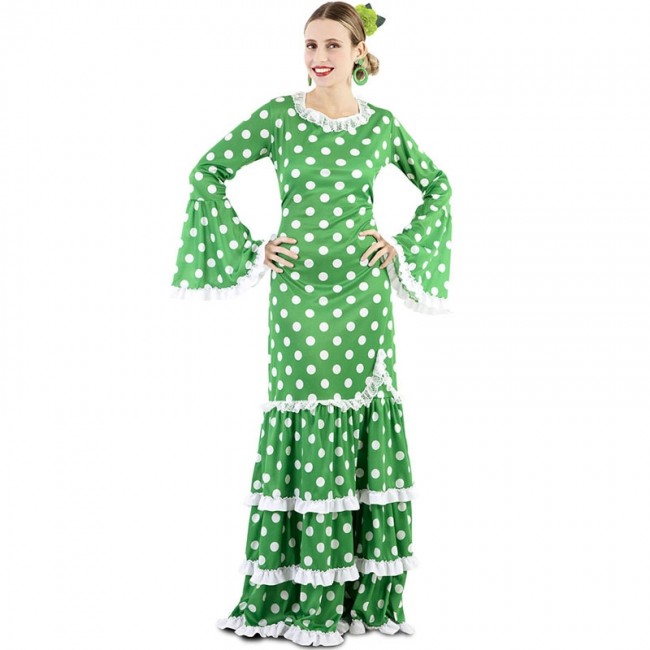 Comprar Disfraz de Sevillana verde - Disfraces de Sevillana para Mujer