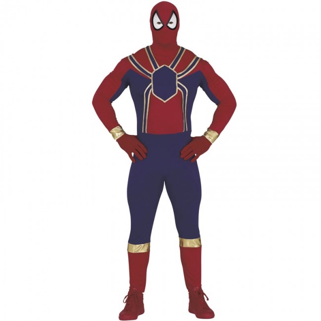  Marvel - Disfraz de Spider-Man de hierro para adultos, traje  integrado de Spiderman para hombres, disfraz de Halloween, con licencia  oficial, Rojo - : Ropa, Zapatos y Joyería