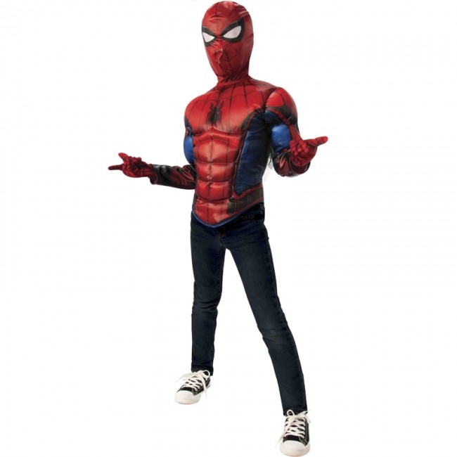 ▷ Disfraz Spiderman pecho musculoso para Niño |【Envío en 24h】