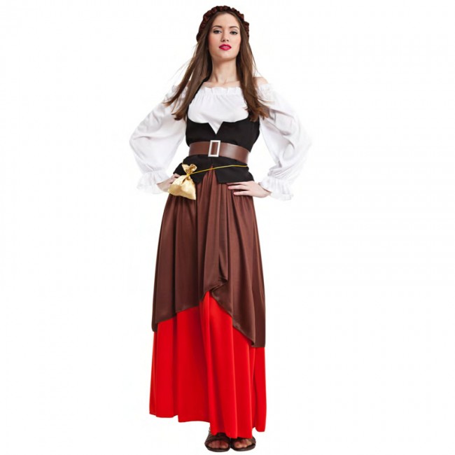 Chaleco de Cosplay Medieval para hombre y mujer, traje de
