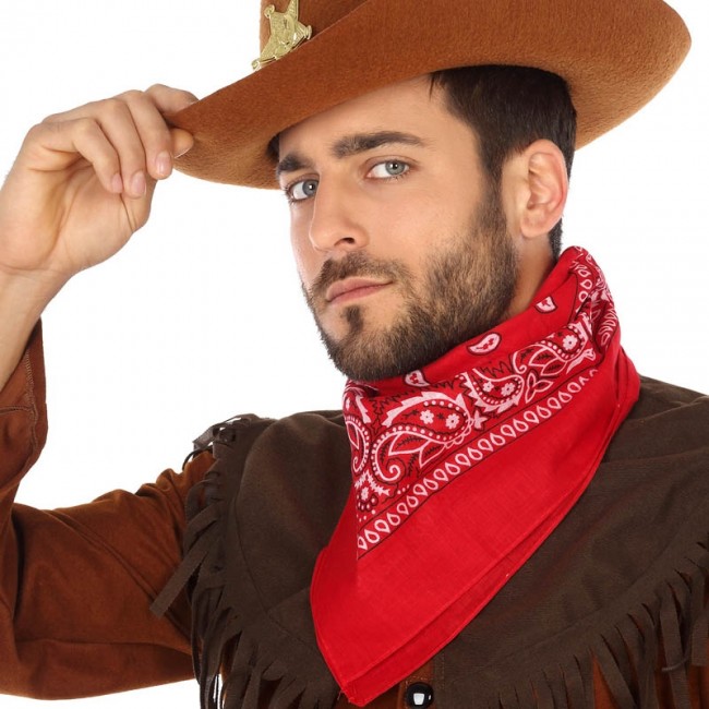 comentarista Perceptivo desayuno Pañuelo vaquero rojo para disfraz【Envío en 24h】
