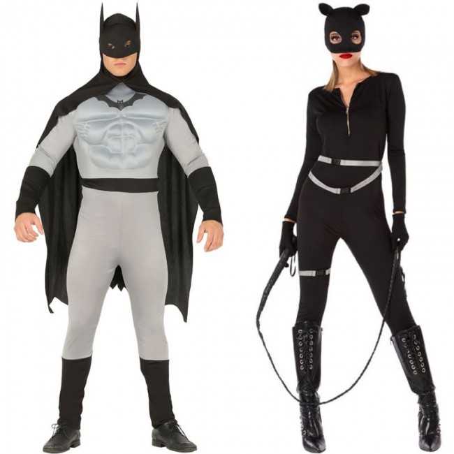 Disfraz de pareja Batman y Catwoman para adulto | Envíos 24 horas