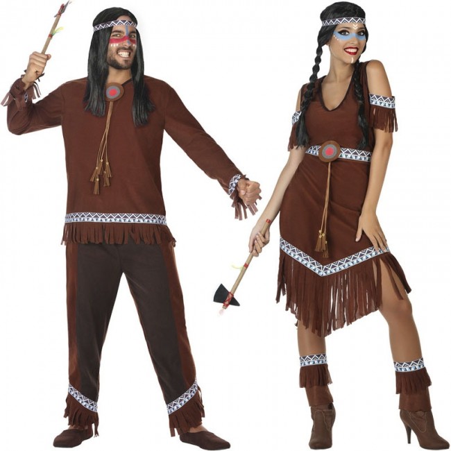 Disfraz de pareja de indios: Disfraces parejas,y disfraces originales  baratos - Vegaoo