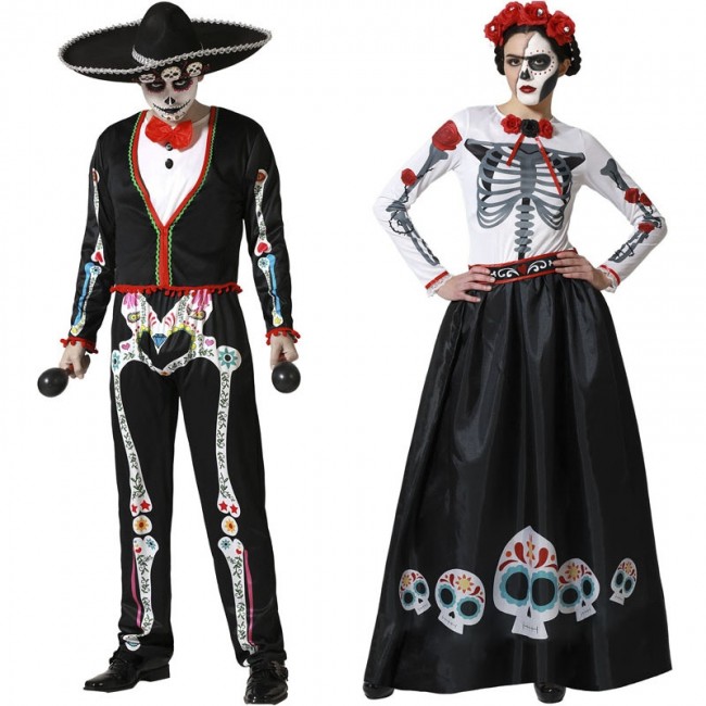 Disfraz de Halloween para mujer del Día de los Muertos