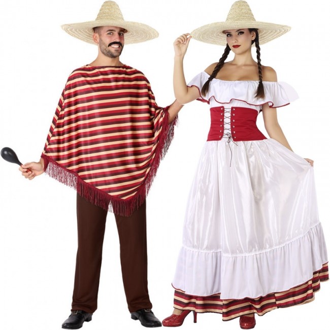 Disfraz de pareja de Mexicanos Tijuana para adulto