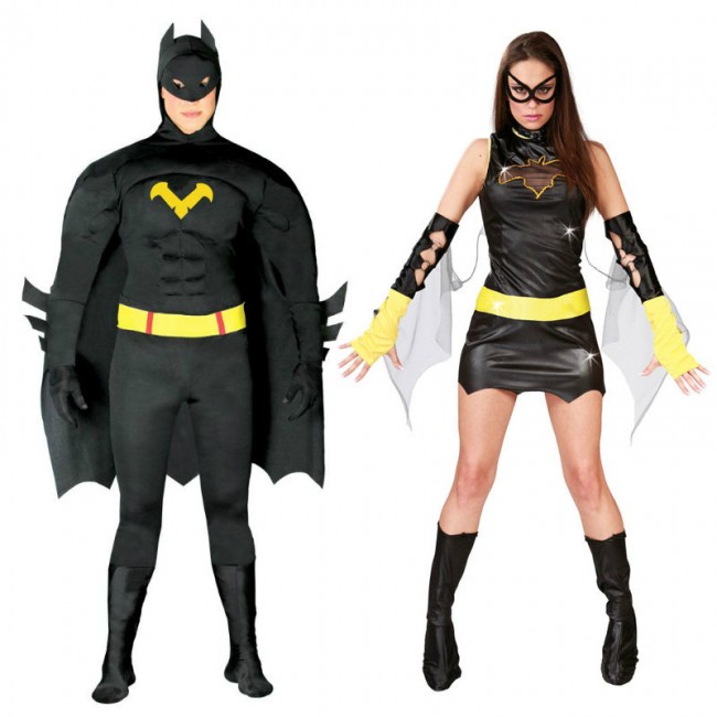 Disfraz de pareja de Batman y Batgirl para adulto | Tienda online