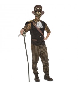 IncreDecor Accesorios de disfraz steampunk para hombre, máscara steampunk y  guantes punk, apto para fiestas de disfraces de Halloween, Mardi Gras