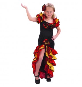 Disfraz FLAMENCA Sevillana para niña — Disfraces CASHMORON