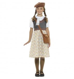 Disfraz de Evacuada de la Segunda Guerra Mundial para niña