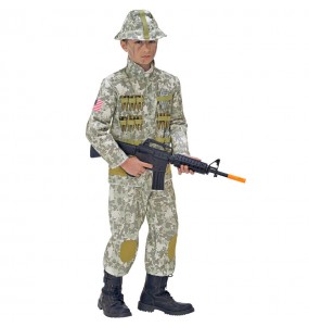 Disfraz de Militar Soldado de camuflaje para mujer