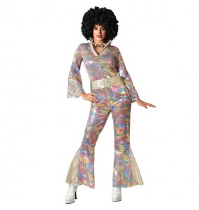 Disfraz de Disco Multicolor para mujer