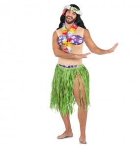 Disfraz de Hawaiana travesti para hombre