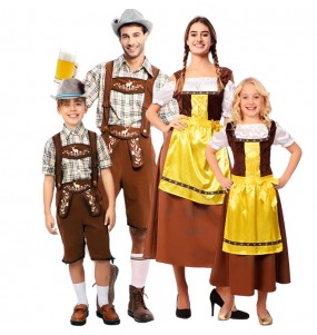 Disfraces Bávaros Oktoberfest Marrón para grupos y familias