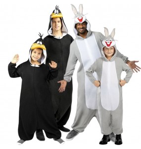 Disfraces Bugs Bunny y el Pato Lucas para grupos y familias