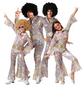Disfraces Disco Multicolor para grupos y familias
