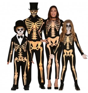 Disfraces Esqueletos para grupos y familias