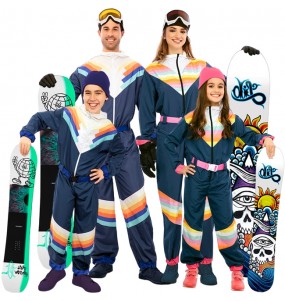 Disfraces Esquiadores de Snowboard para grupos y familias