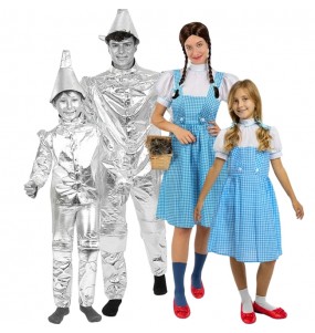 Disfraces Hombre de Hojalata y Dorothy de El Mago de Oz para grupos y familias