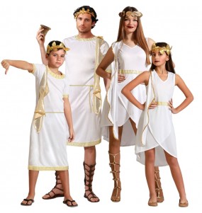 Disfraces Romanos Dorados para grupos y familias