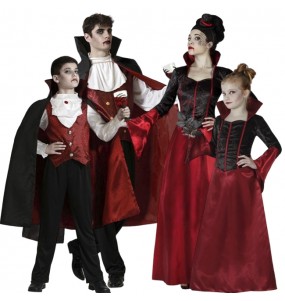 Disfraces Vampiros Borgoña para grupos y familias
