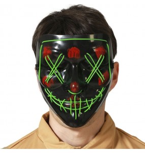 Máscara con luz verde