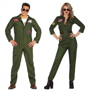 Disfraz de pareja Militares Camuflaje para adulto