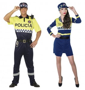 Disfraz de pareja policía y prisionero adulto: Disfraces parejas,y disfraces  originales baratos - Vegaoo