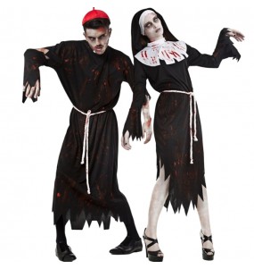 Cura y Monja Zombies para disfrazarte en pareja