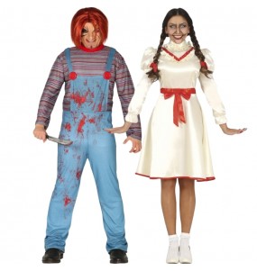 Muñecos de Terror Chucky y Annabelle para disfrazarte en pareja