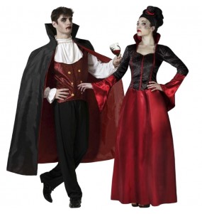 Vampiros Borgoña para disfrazarte en pareja