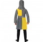 Disfraz de Caballero medieval gris y amarillo para niño Espalda