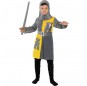 Disfraz de Caballero medieval gris y amarillo para niño