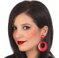 Pendientes Sevillana rojos